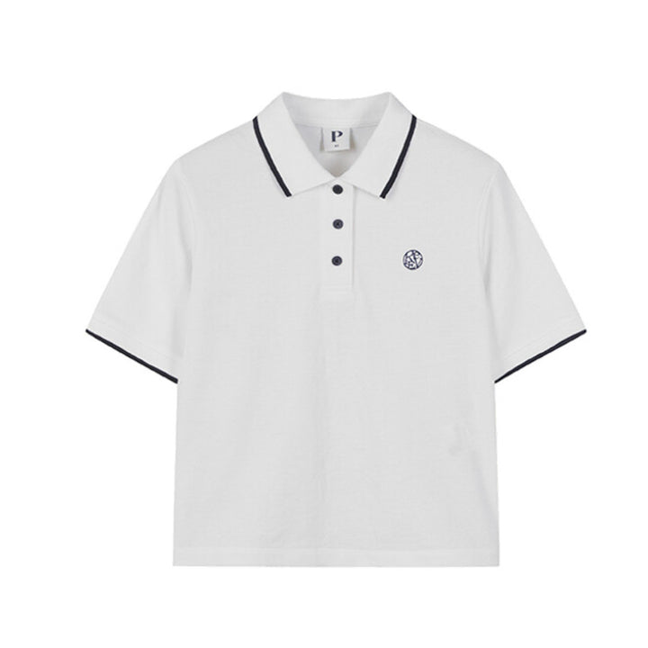 [BUNJANG] Polham PK Collar Crop T-shirt White 90 / 새) PK 카라 크롭 반팔티 화이트 90 미개봉 새상품