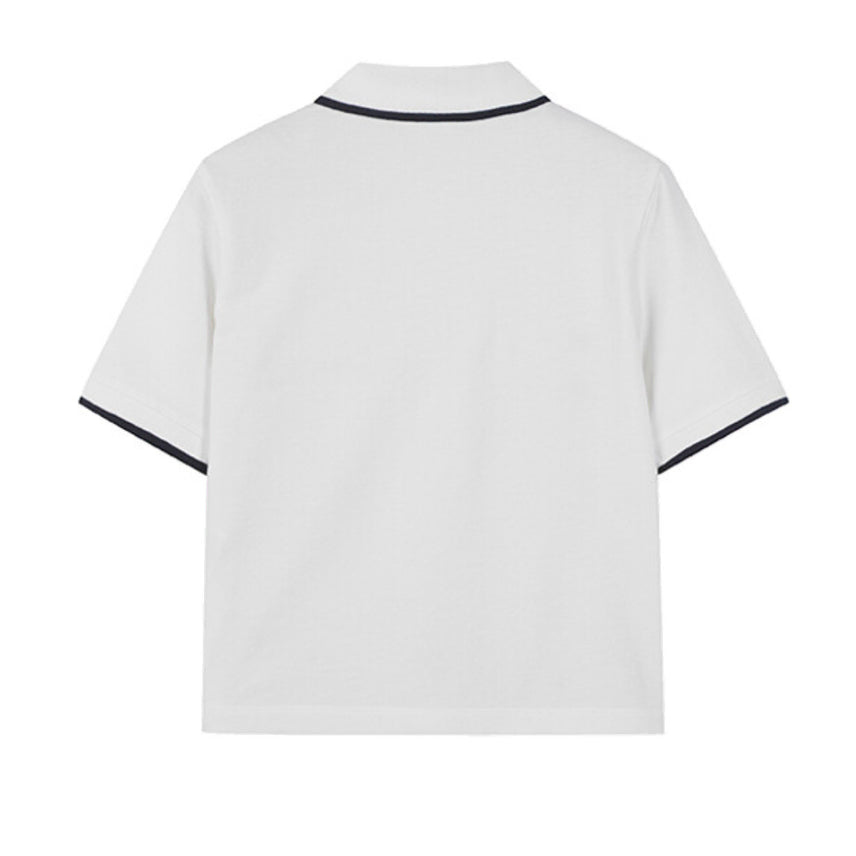 [BUNJANG] Polham PK Collar Crop T-shirt White 90 / 새) PK 카라 크롭 반팔티 화이트 90 미개봉 새상품