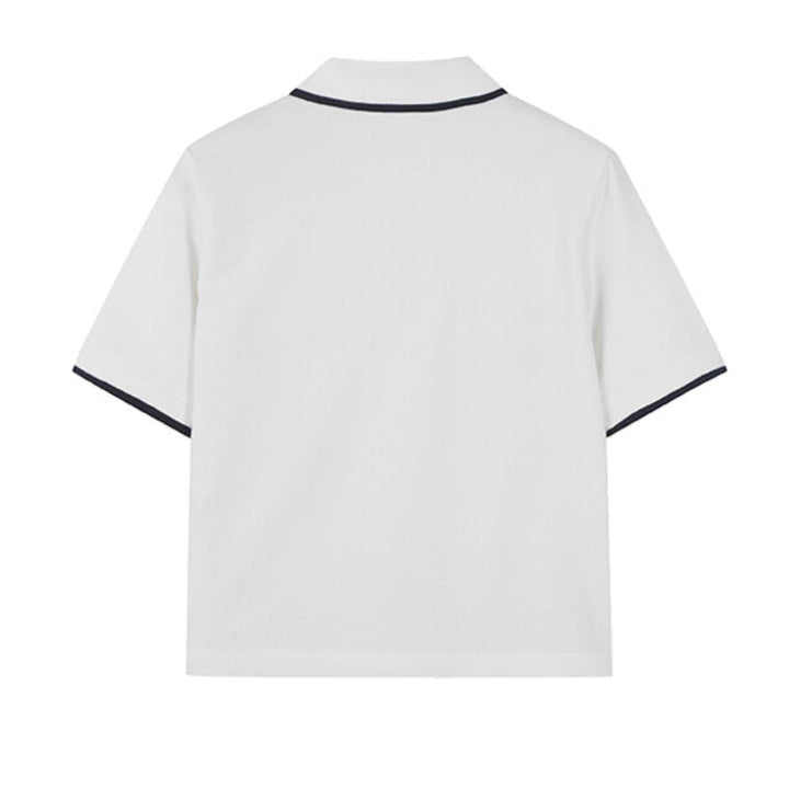 [BUNJANG] Polham PK Collar Crop T-shirt White 90 / 새) PK 카라 크롭 반팔티 화이트 90 미개봉 새상품