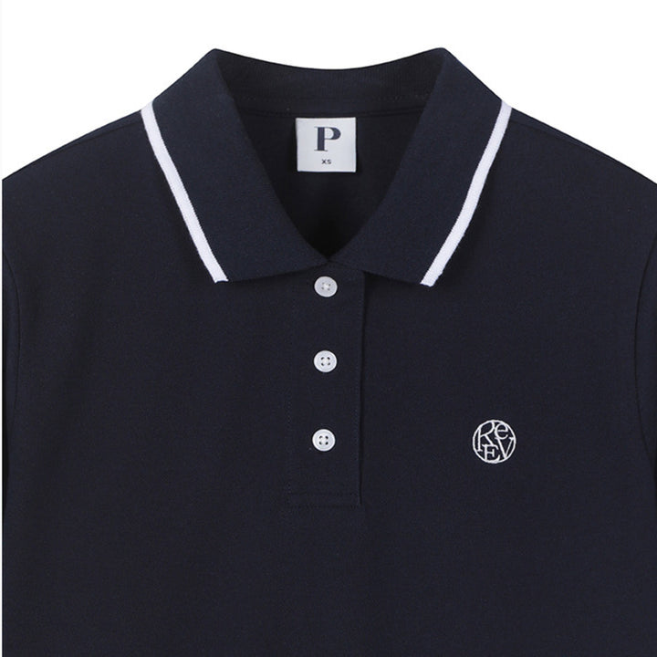 [BUNJANG] Polham PK Collar Crop Short Sleeve T-shirt Navy 95 / 새) PK 카라 크롭 반팔 네이비 95 미개봉 새상품