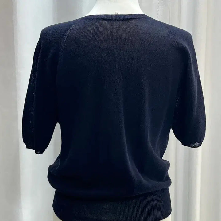 [BUNJANG] the CASHMERE V-Neck Short Sleeve Knit Top / the CASHMERE V넥 반팔 니트 블랙 새상품 85(S)새옷급