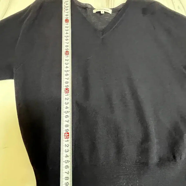 [BUNJANG] the CASHMERE V-Neck Short Sleeve Knit Top / the CASHMERE V넥 반팔 니트 블랙 새상품 85(S)새옷급