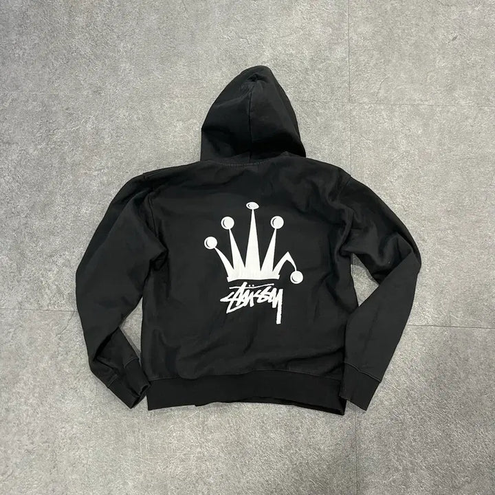 [BUNJANG] Stussy Crown Hoodie Black / 스투시 크라운 후드 블랙