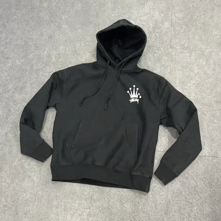 [BUNJANG] Stussy Crown Hoodie Black / 스투시 크라운 후드 블랙