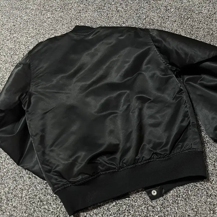 [BUNJANG] Vintage USA Chicago Black Satin Baseball Jacket / 빈티지 USA시카고 블랙 새틴 야구 점퍼