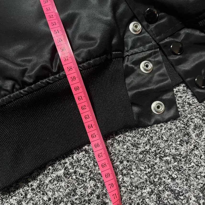 [BUNJANG] Vintage USA Chicago Black Satin Baseball Jacket / 빈티지 USA시카고 블랙 새틴 야구 점퍼