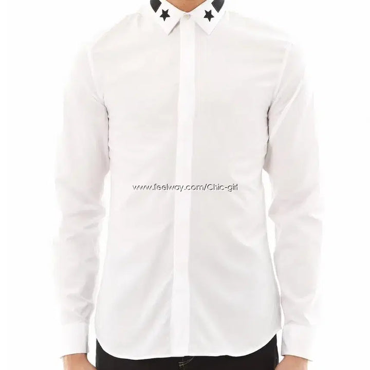 [BUNJANG] Givenchy Signature Black Star Point White Shirt / (새상품) 지방시 신상 시그니처 블랙 스타 포인트 화이트 셔츠
