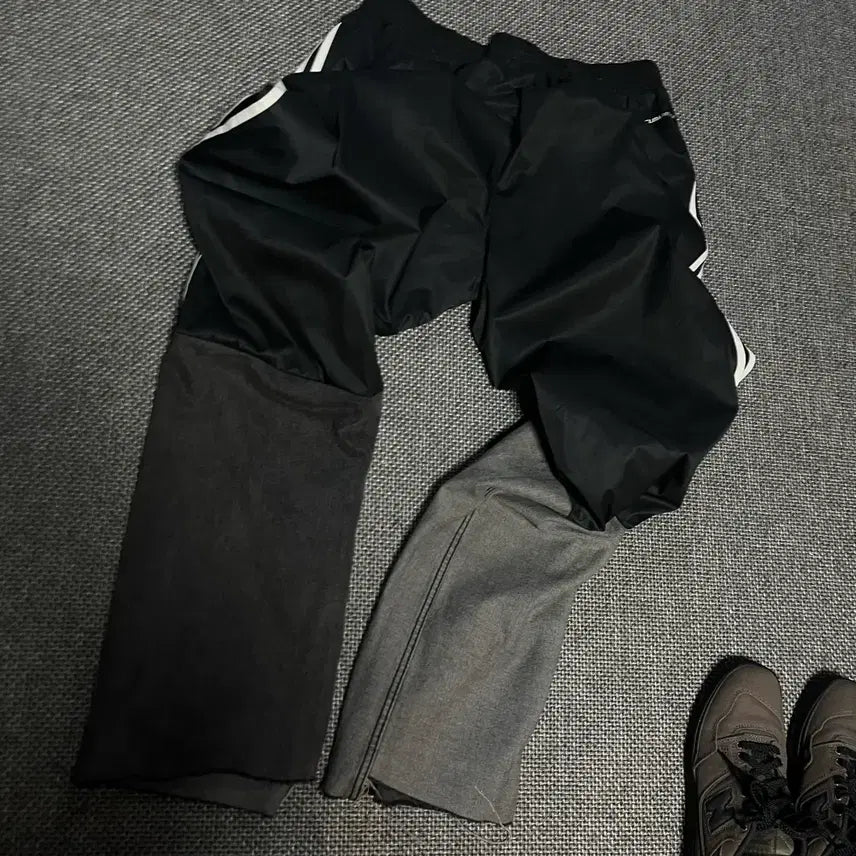 [BUNJANG] Adidas Black Track Pants Reconstructed / 아디다스 블랙 트랙 팬츠 리폼