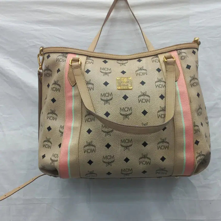 [BUNJANG] MCM Logo Tote Bag &amp; Shoulder Bag / MCM 로고 토트백 겸 숄더백