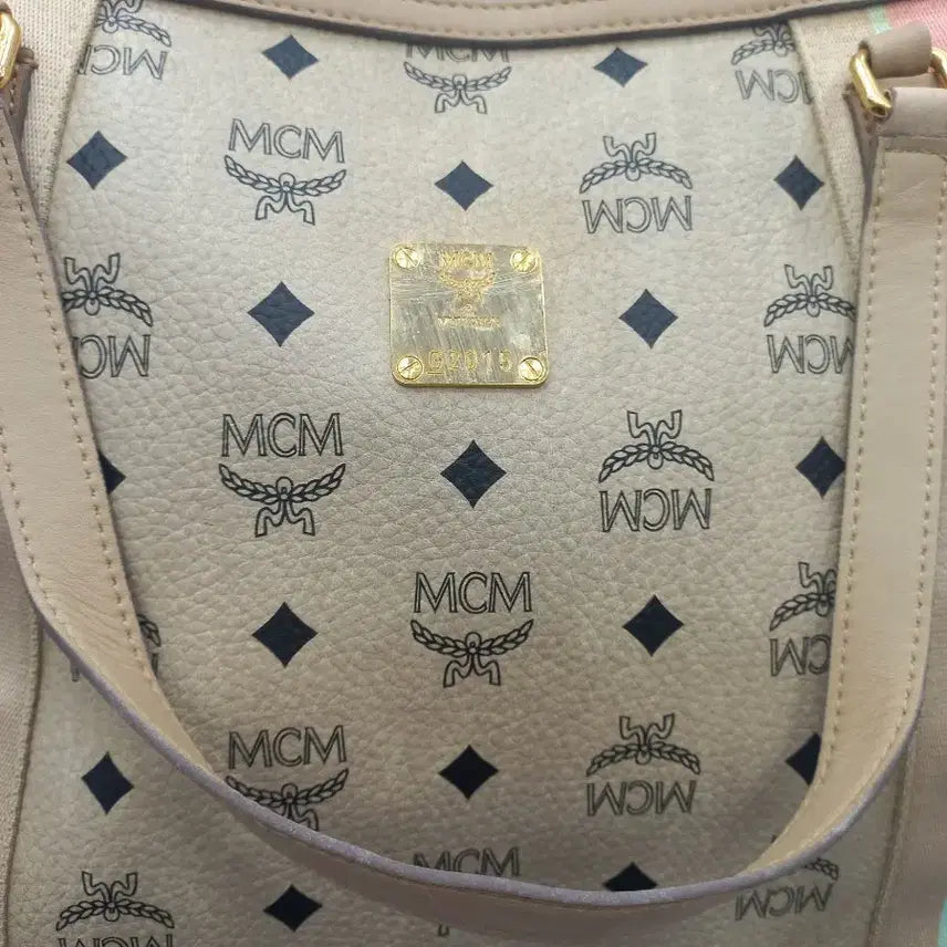 [BUNJANG] MCM Logo Tote Bag &amp; Shoulder Bag / MCM 로고 토트백 겸 숄더백