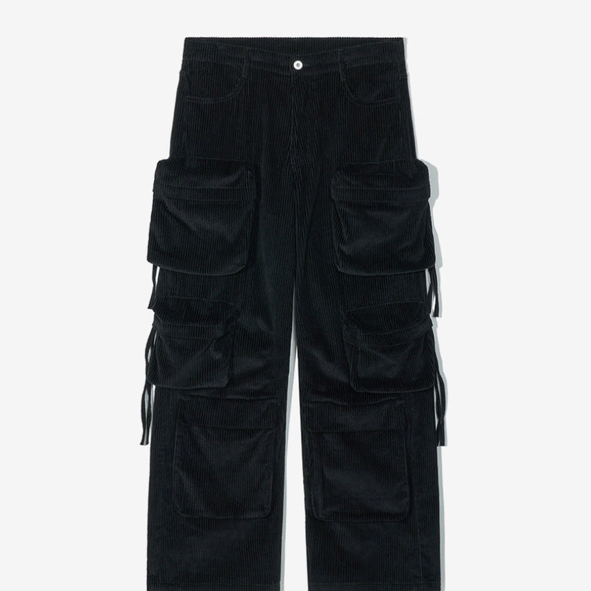 [BUNJANG] Partimento Corduroy Combat Cargo Pants (Black/M) / [파르티멘토] 코듀로이 컴뱃 카고 팬츠 (블랙/M)