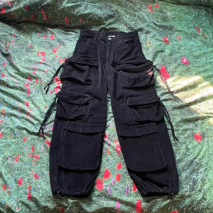 [BUNJANG] Partimento Corduroy Combat Cargo Pants (Black/M) / [파르티멘토] 코듀로이 컴뱃 카고 팬츠 (블랙/M)