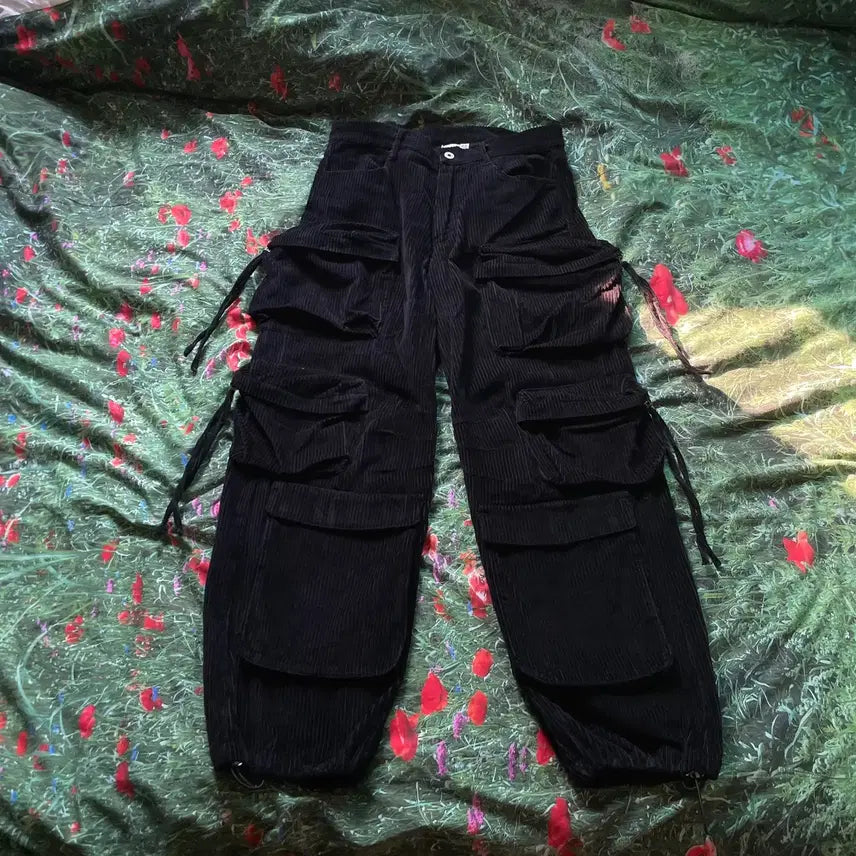 [BUNJANG] Partimento Corduroy Combat Cargo Pants (Black/M) / [파르티멘토] 코듀로이 컴뱃 카고 팬츠 (블랙/M)