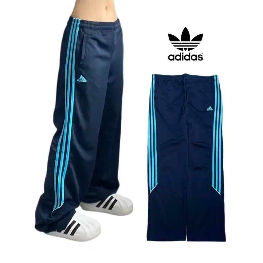 [BUNJANG] Adidas 00s Three-Stripe Old School Wide Track Pants / 아디다스 00s 남하 삼선 올드스쿨 와이드 트랙팬츠