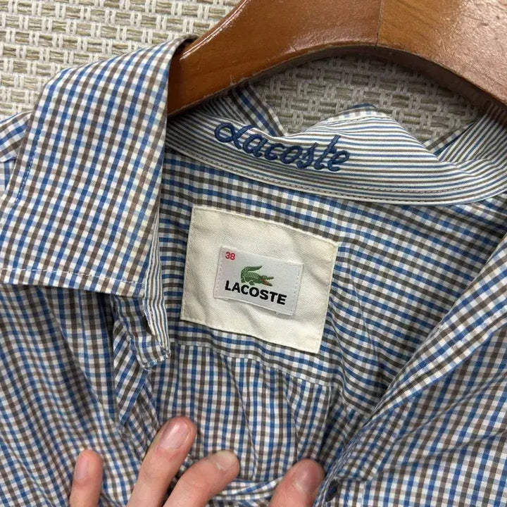 [BUNJANG] Lacoste Casual Embroidered Logo Long Sleeve Shirt / 라코스테 캐주얼 자수로고 긴팔 셔츠 95 A07811