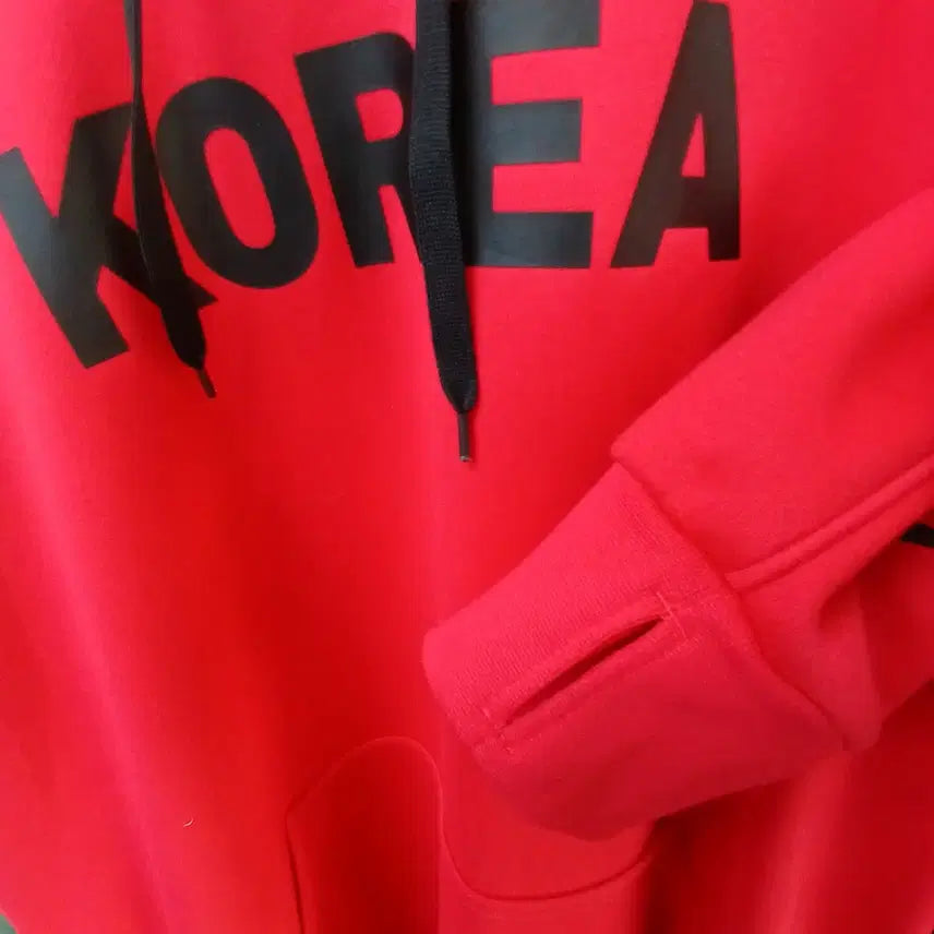 [BUNJANG] Nike Korea Dri-FIT Red Hoodie / 나이키 코리아 드라이핏 레드 후드티