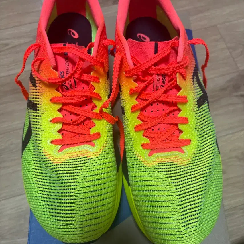 [BUNJANG] Asics Metaspeed Edge Paris Safety Yellow Black 270 Running Shoes / 아식스 메타스피드 엣지 파리 세이프티 옐로우 블랙 270