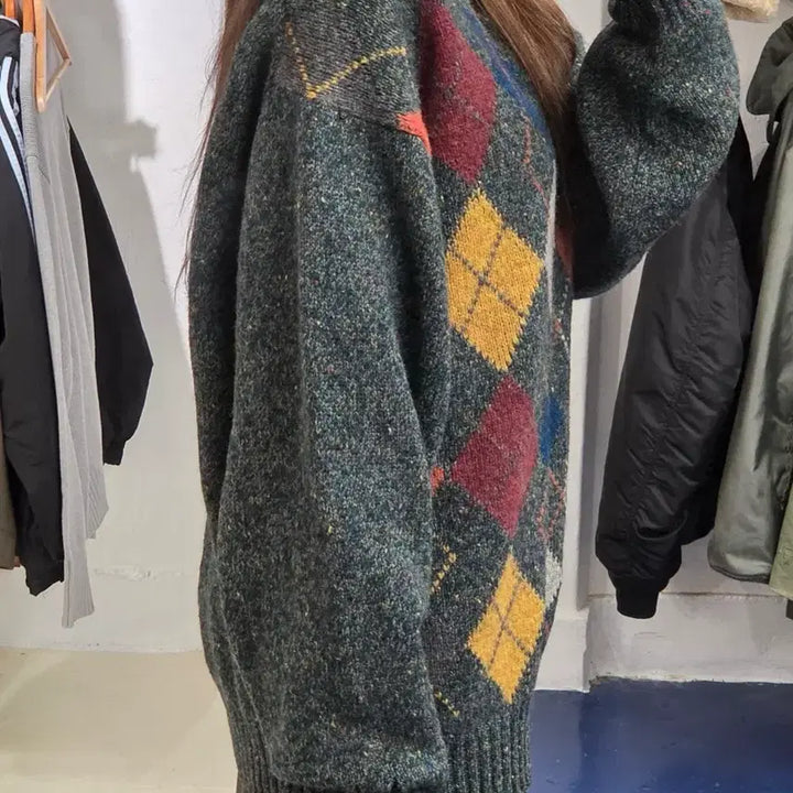 [BUNJANG] Kerry Ireland Argyle Knit Sweater / 1990s Kerry Ireland 아일랜드 아가일 니트