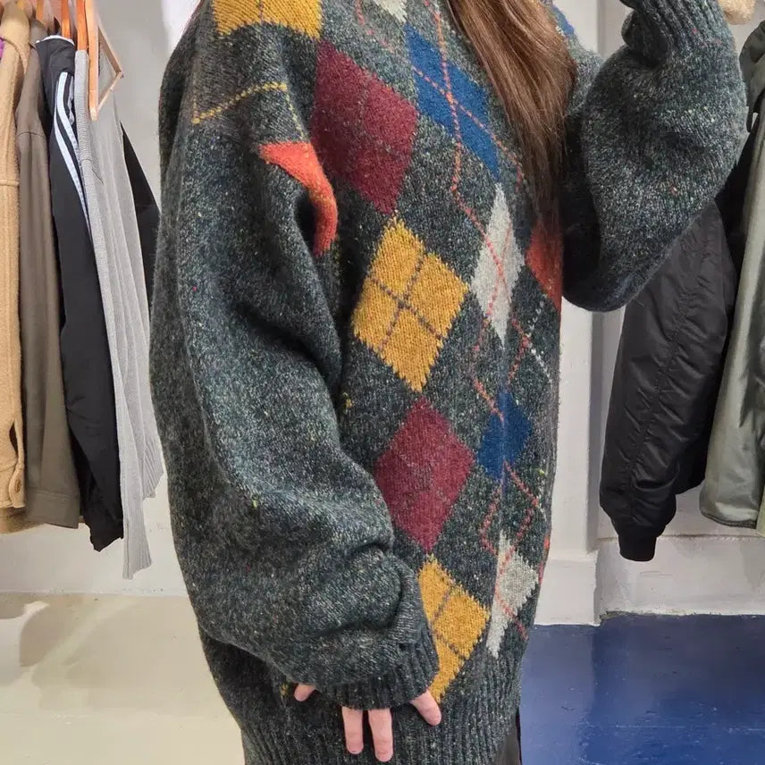 [BUNJANG] Kerry Ireland Argyle Knit Sweater / 1990s Kerry Ireland 아일랜드 아가일 니트