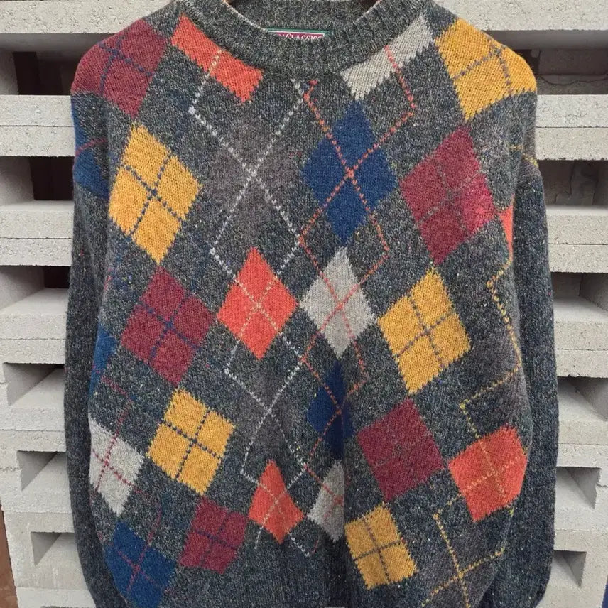 [BUNJANG] Kerry Ireland Argyle Knit Sweater / 1990s Kerry Ireland 아일랜드 아가일 니트