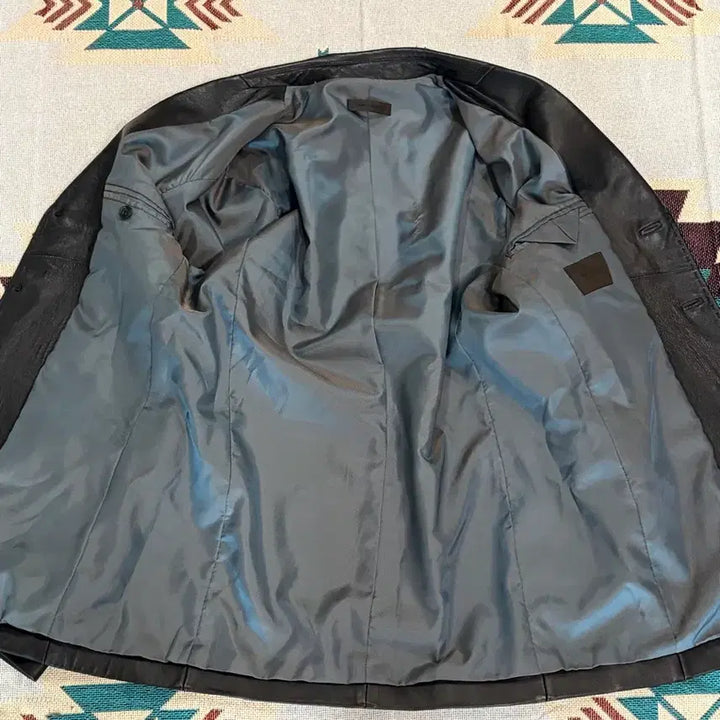 [BUNJANG] Comodo Lambskin Leather Blazer Jacket / Comodo 양가죽 3버튼 레더 블레이저 카코트