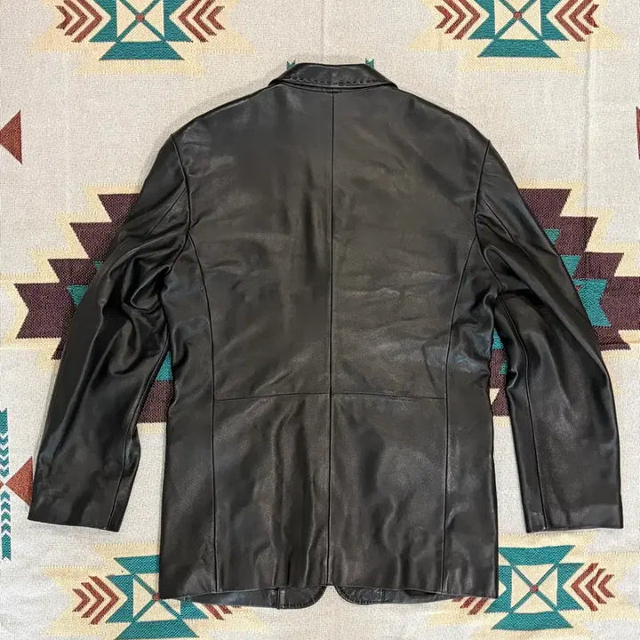 [BUNJANG] Comodo Lambskin Leather Blazer Jacket / Comodo 양가죽 3버튼 레더 블레이저 카코트