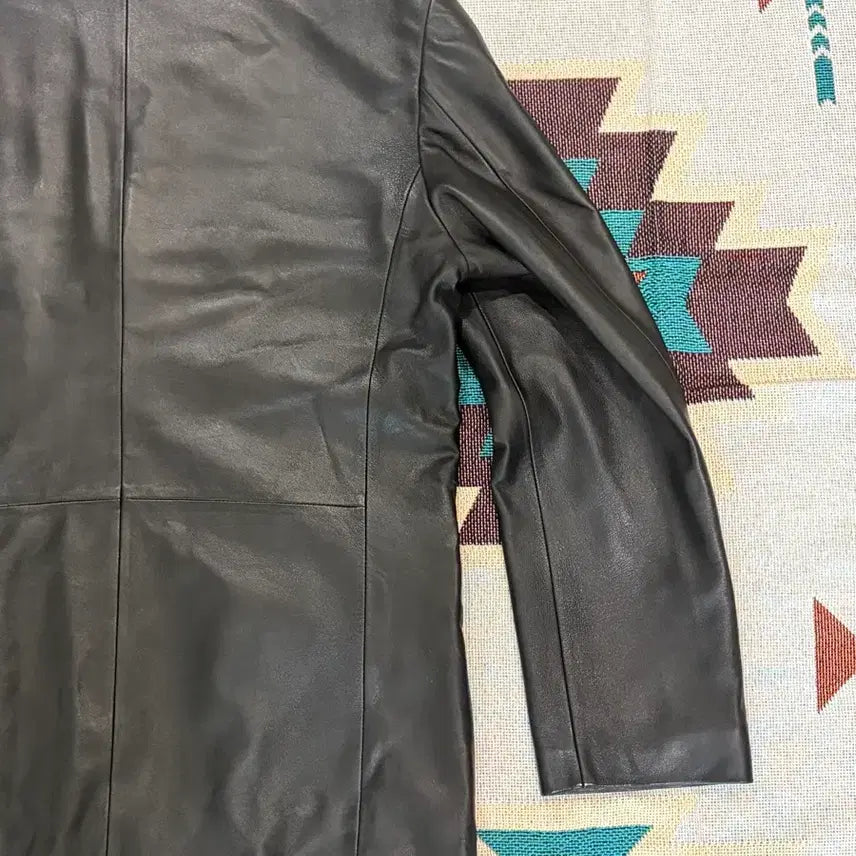 [BUNJANG] Comodo Lambskin Leather Blazer Jacket / Comodo 양가죽 3버튼 레더 블레이저 카코트