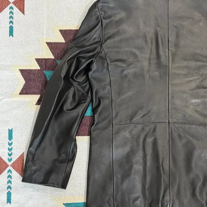 [BUNJANG] Comodo Lambskin Leather Blazer Jacket / Comodo 양가죽 3버튼 레더 블레이저 카코트