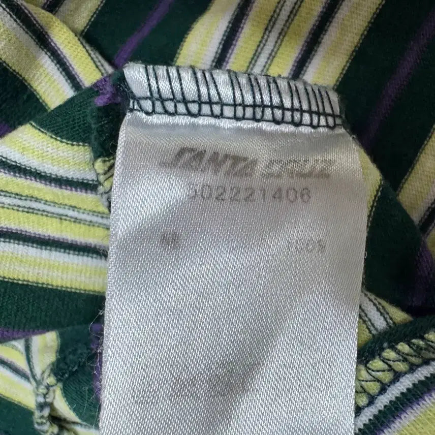 [BUNJANG] SANTACRUZ Striped Border T-shirt / 빈티지 산타크루즈 SANTACRUZ 스트라이프 보더 티셔츠 L