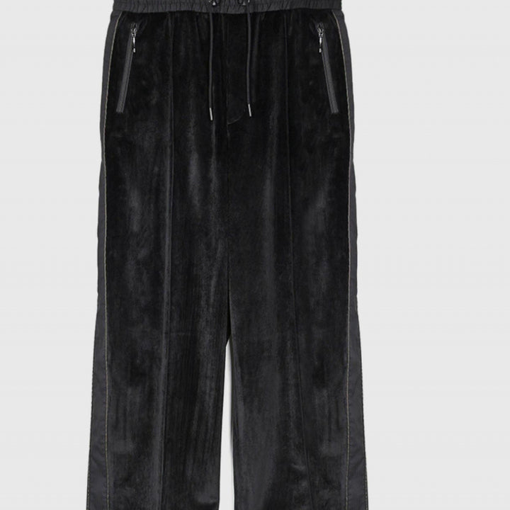 [BUNJANG] Beslow Purple Venti Velvet Track Pants (Black, 28) / [비슬로우 퍼플] 벤티 벨벳 트랙팬츠 (블랙/28)