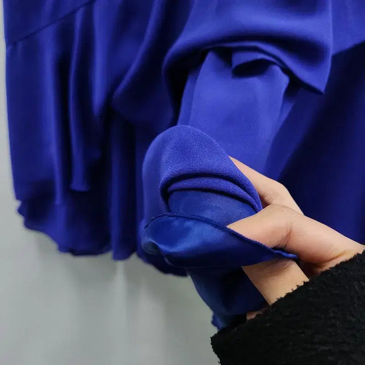 [BUNJANG] Vintage Unbalanced Pleated Skirt / 빈티지 언밸런스 사선 프릴 플리츠 스커트 MADE IN JAPAN