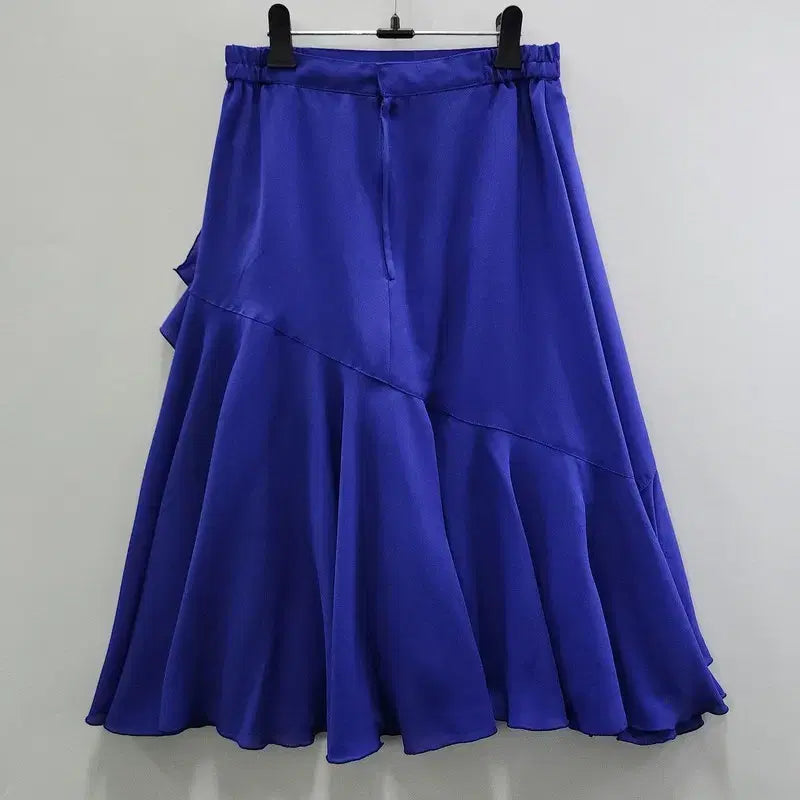 [BUNJANG] Vintage Unbalanced Pleated Skirt / 빈티지 언밸런스 사선 프릴 플리츠 스커트 MADE IN JAPAN