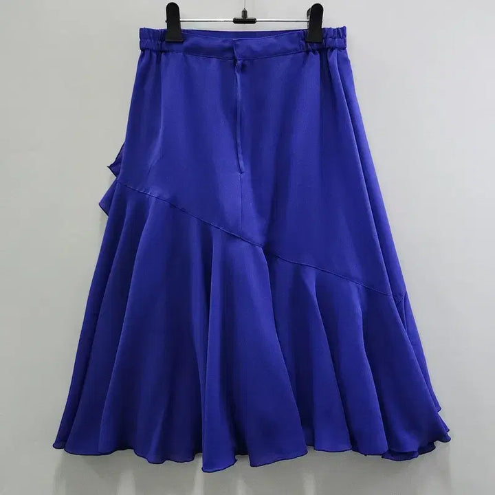 [BUNJANG] Vintage Unbalanced Pleated Skirt / 빈티지 언밸런스 사선 프릴 플리츠 스커트 MADE IN JAPAN