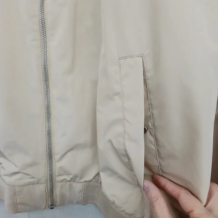 [BUNJANG] H&amp;M Beige Bomber Jacket / H&amp;M 베이지 봄버 자켓