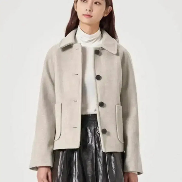 [BUNJANG] 8 Seconds Short Beige Coat (XS) - Women&