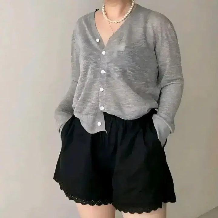 [BUNJANG] Jardin Mom Gray Summer Cardigan / 썸머 가디건 - 그레이