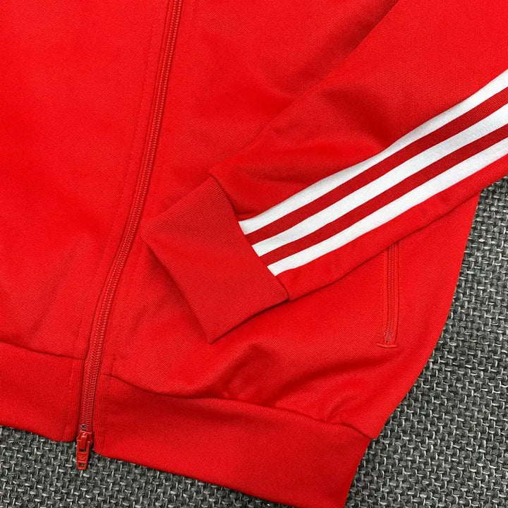 [BUNJANG] Adidas Beckenbauer Red Vintage Jersey (S) / (2606) 아디다스 신형 베켄바우어 레드 빈티지 져지 S