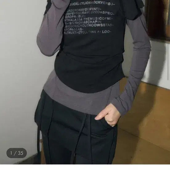 [BUNJANG] Helene Paris Fifty Layered Long Sleeve / 헬레네파리스 피프티 레이어드 롱 슬리브