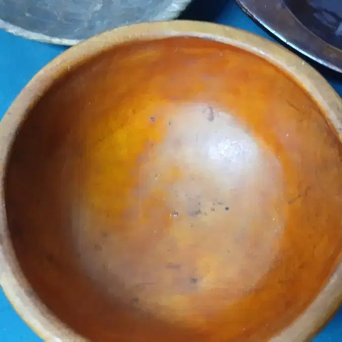 [BUNJANG] Antique Wooden Ladle &amp; Trough Set / 옛날나무바가지&amp;함지(작은소형)3점 일솰