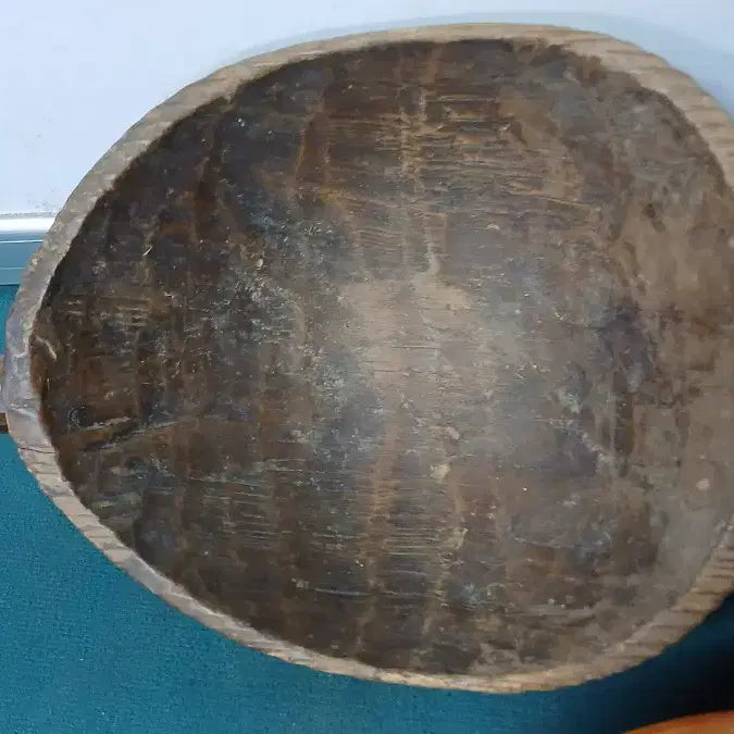 [BUNJANG] Antique Wooden Ladle &amp; Trough Set / 옛날나무바가지&amp;함지(작은소형)3점 일솰