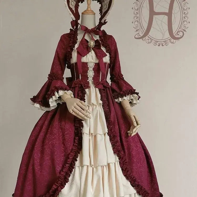 [BUNJANG] Henrietta Lolita Dress + Bonnet / 헨리에타 로리타 드레스+보닛