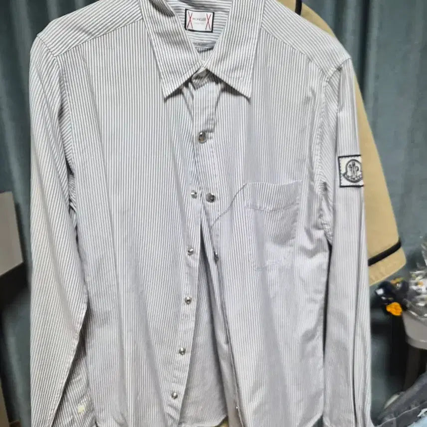 [BUNJANG] Moncler Gamma Blue Striped Shirt / [2]몽클레어 감마블루 스트라이프 셔츠