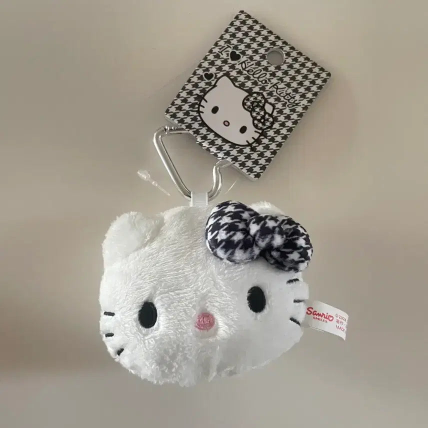 [BUNJANG] Don Quixote Hello Kitty Houndstooth Ribbon Plush Toy / 돈키호테 헬로키티인형
