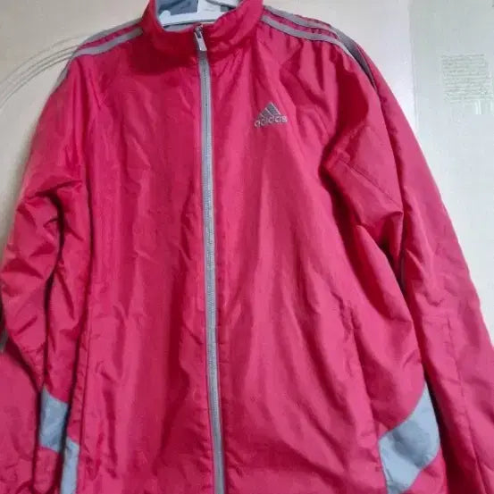 [BUNJANG] Adidas Windbreaker Pink Jacket / 아디다스 바람막이 핑크