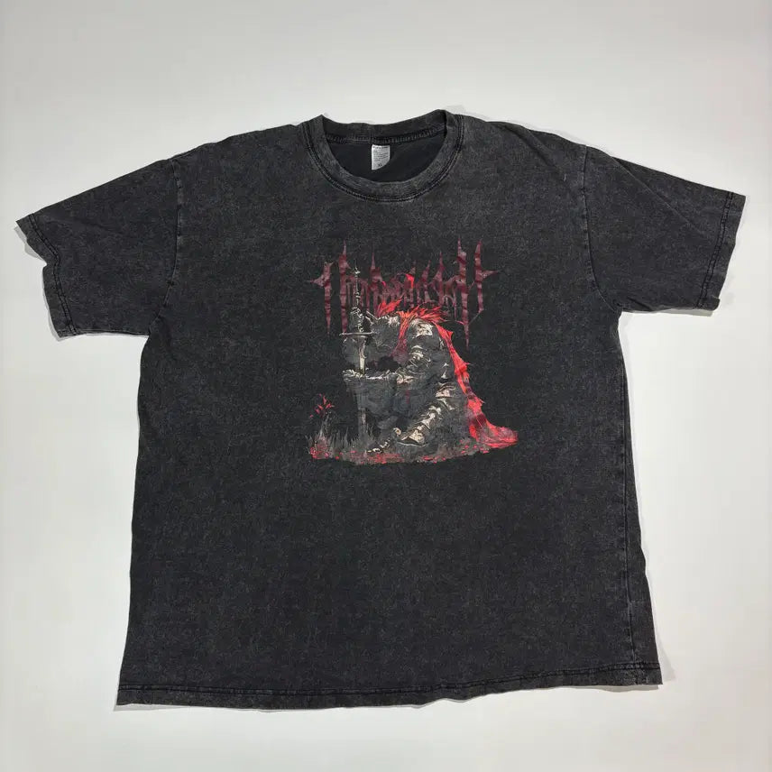 [BUNJANG] Vintage Dark Wash Graphic T-shirt / 빈티지 다크워시 그래픽 반팔 티셔츠