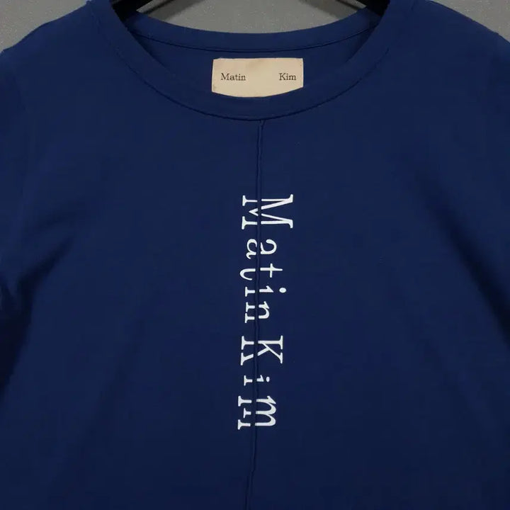 [BUNJANG] Matinkim Tucked Crop Top Navy T-shirt / 여성 F) 마뗑킴 핀턱 크롭탑 네이비 라운드 반팔 티셔츠