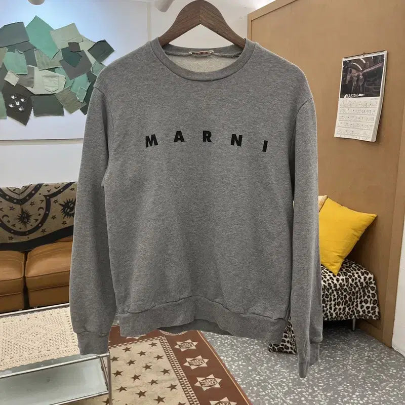 [BUNJANG] Marni Modern Casual Spellout Sweatshirt / 마르니 모던 캐주얼 빈티지 스펠아웃 맨투맨 14 C10097