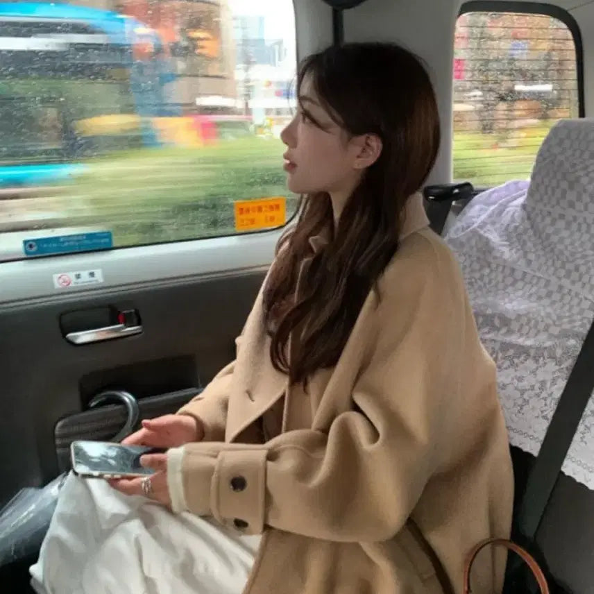 [BUNJANG] ONDMIN Beige Half Coat / 온드민 하프코트