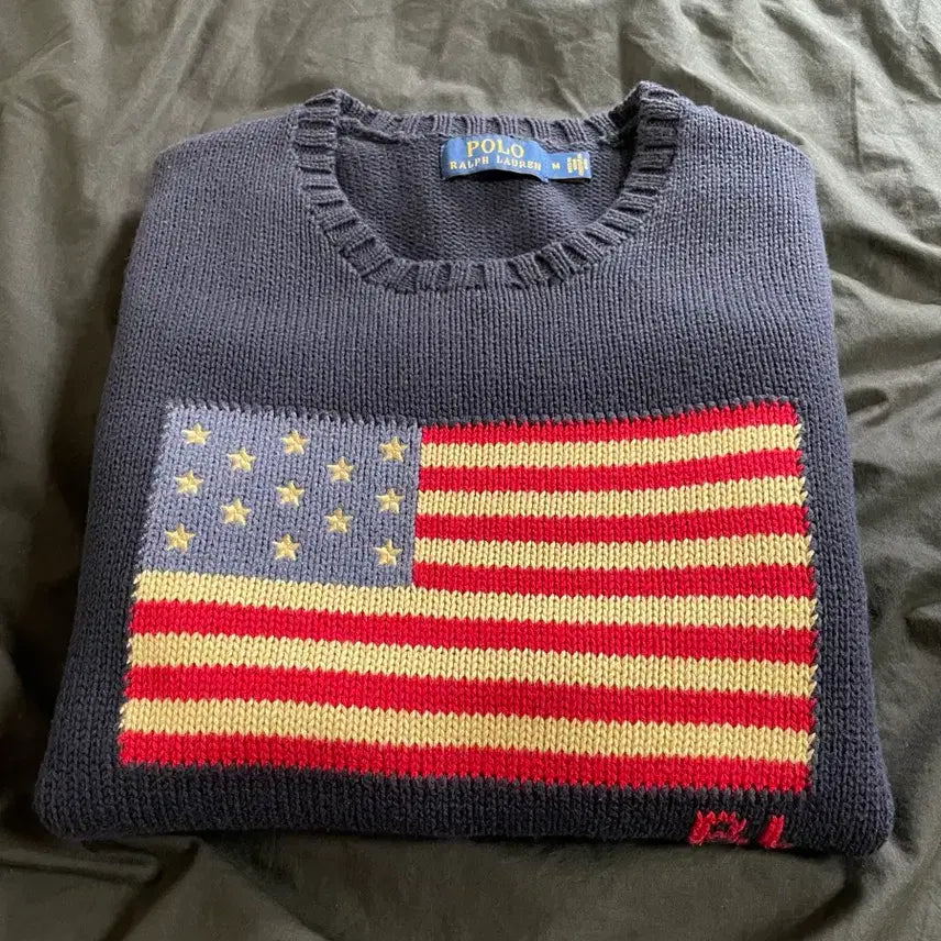 [BUNJANG] Polo Ralph Lauren Flag Sweater, Medium / 폴로 랄프 로렌 플래그 스웨터, M