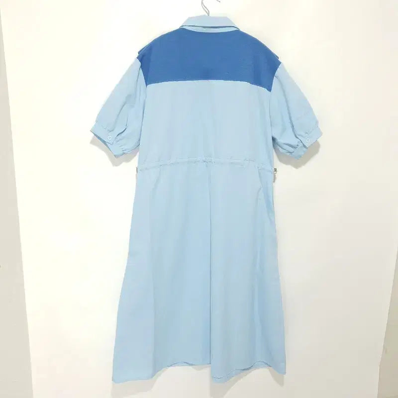 [BUNJANG] Unspecified Cape String Short Sleeve Dress / 케이프 배색 스트링 반팔 원피스 F_S0263